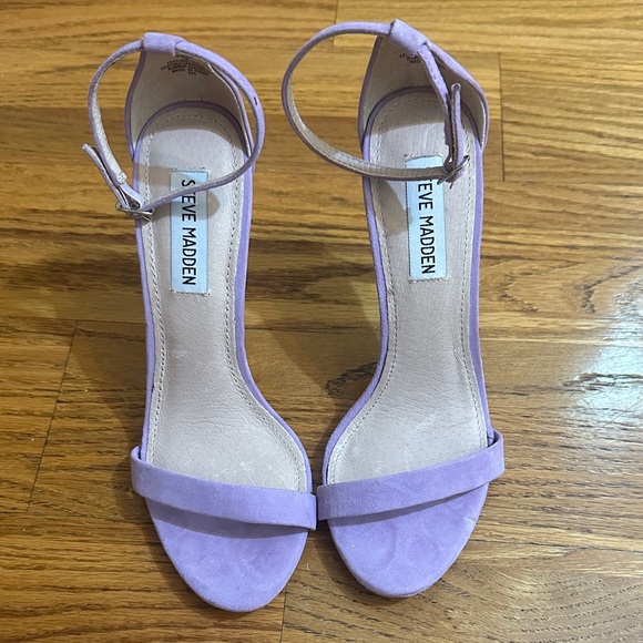 Steve Madden Stecy Lavender Ankle Strap Heels - Picture 2 of 6